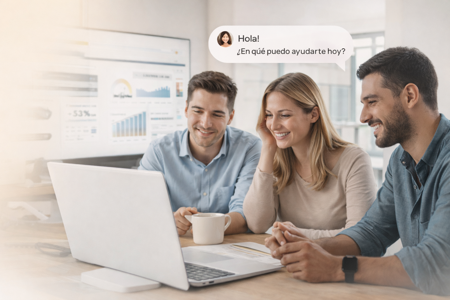 Equipo usando agentes de IA